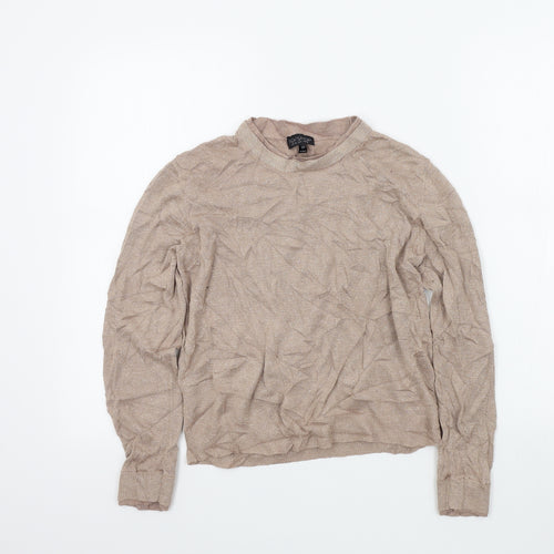 Topshop Womens Gold   Pullover Jumper Size 12