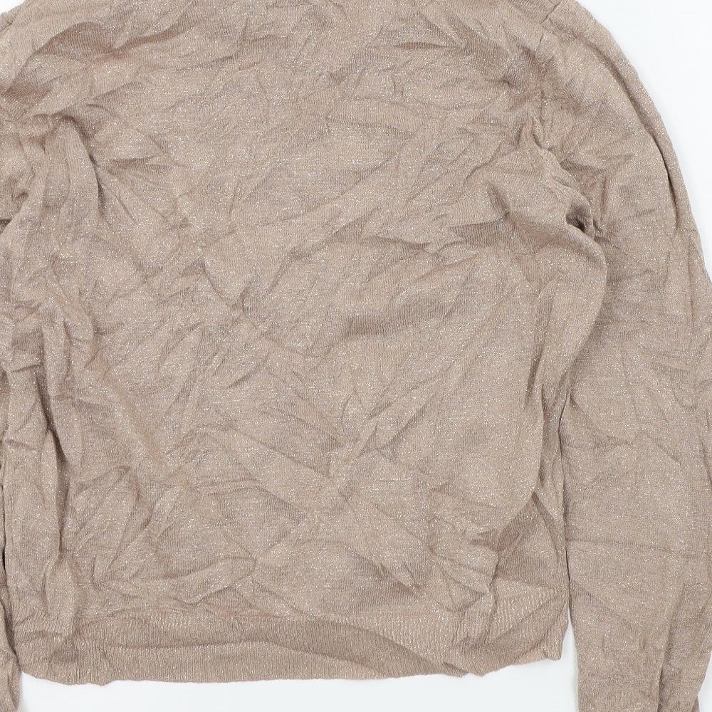 Topshop Womens Gold   Pullover Jumper Size 12