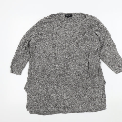 New Look Womens Grey   Henley Jumper Size 12