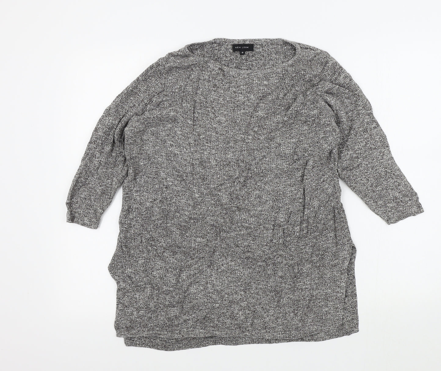 New Look Womens Grey   Henley Jumper Size 12