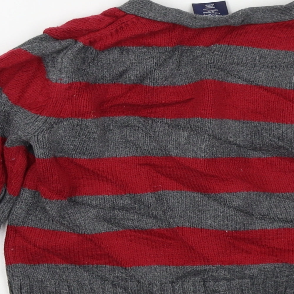Gap Boys Purple Striped  Cardigan Jumper Size 18-24 Months