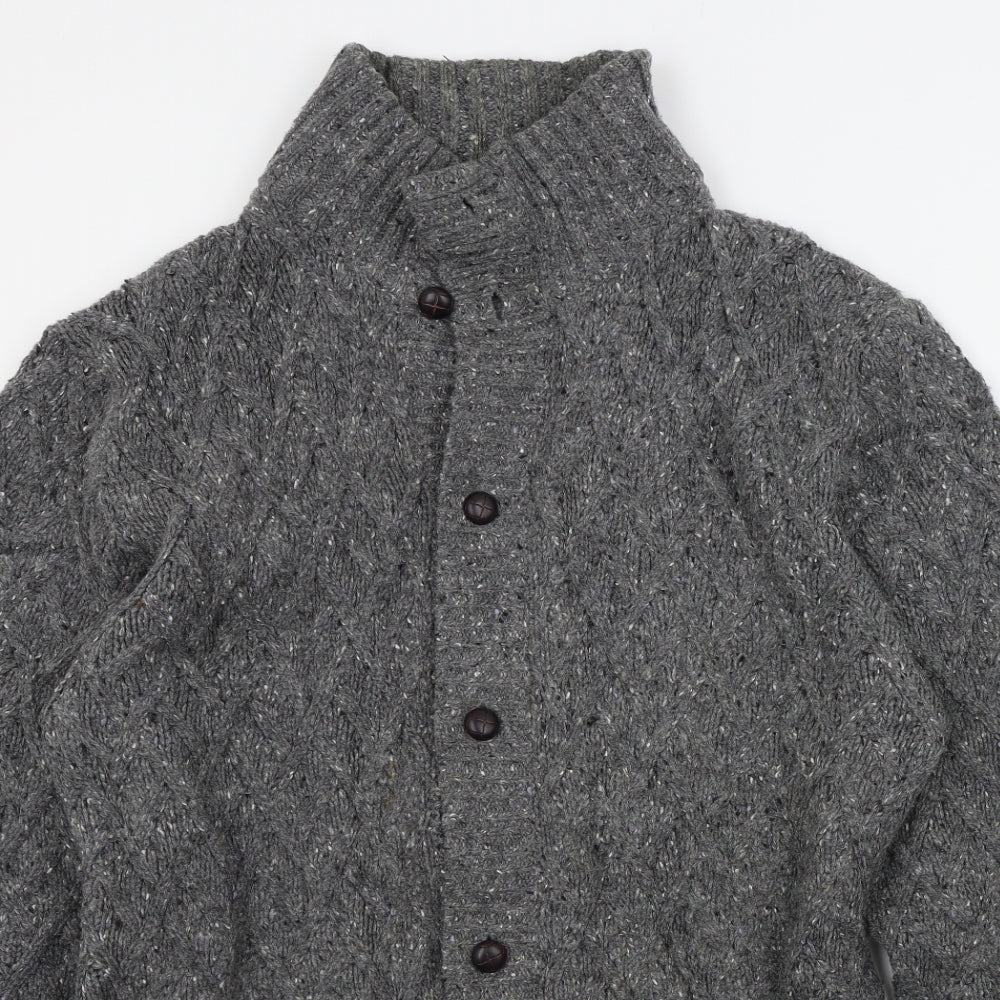 M&S Mens Grey   Cardigan Jumper Size L