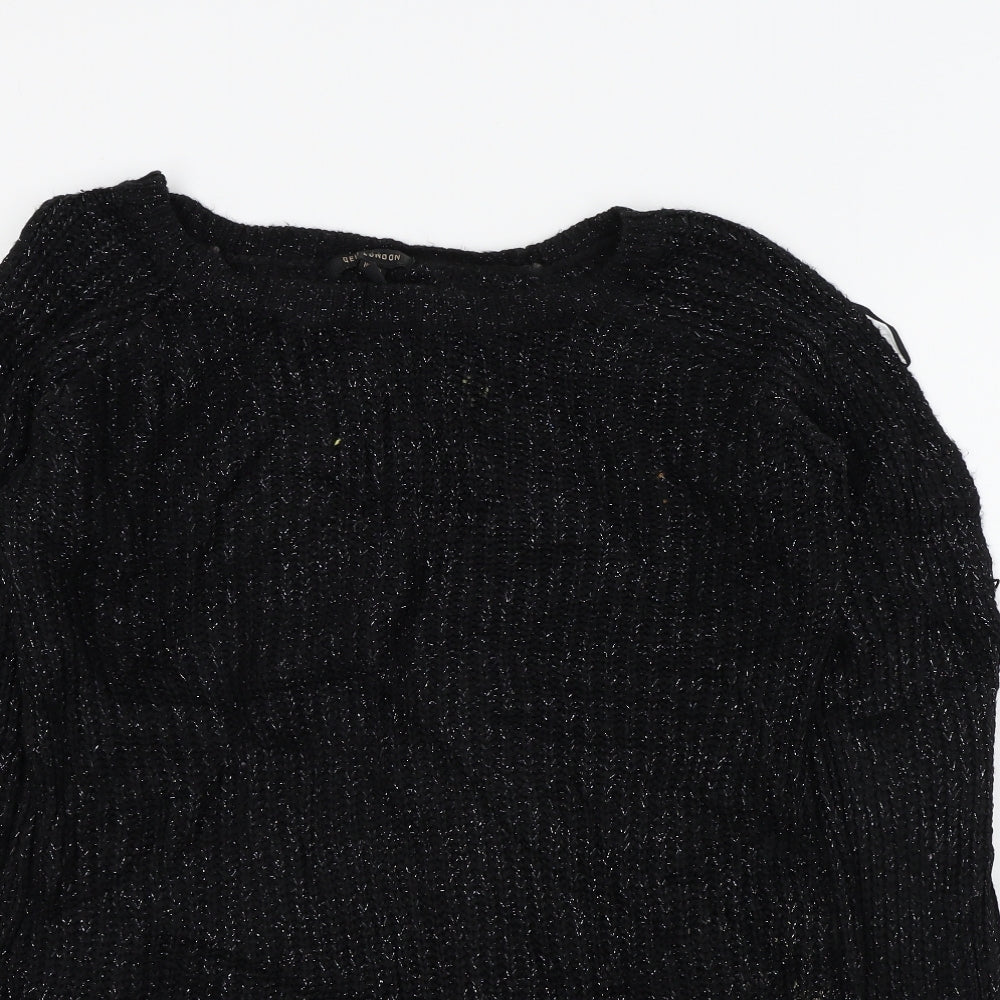 qud london Womens Black   Pullover Jumper Size M