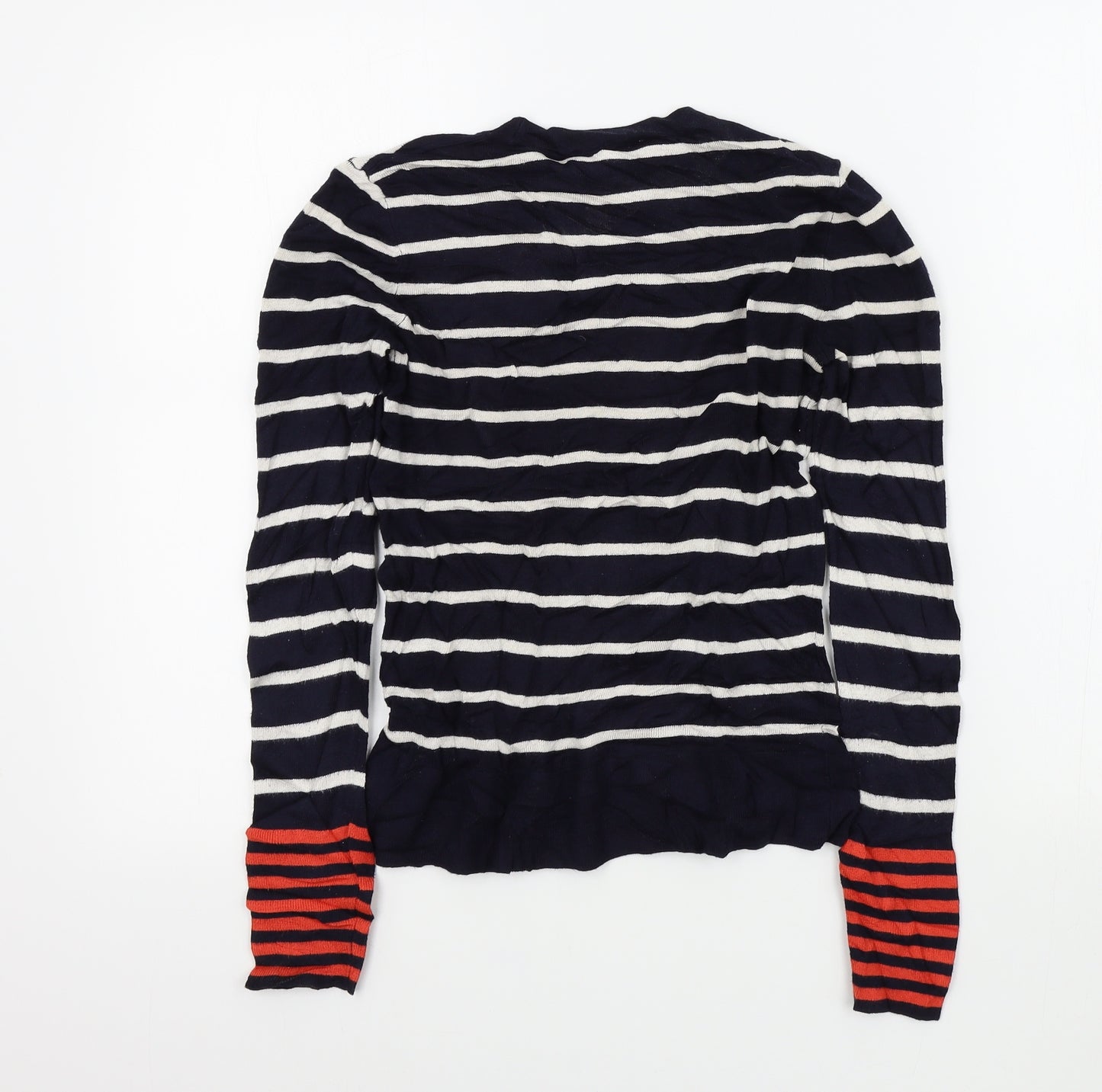 Warehouse Womens Black Striped  Pullover Jumper Size 8