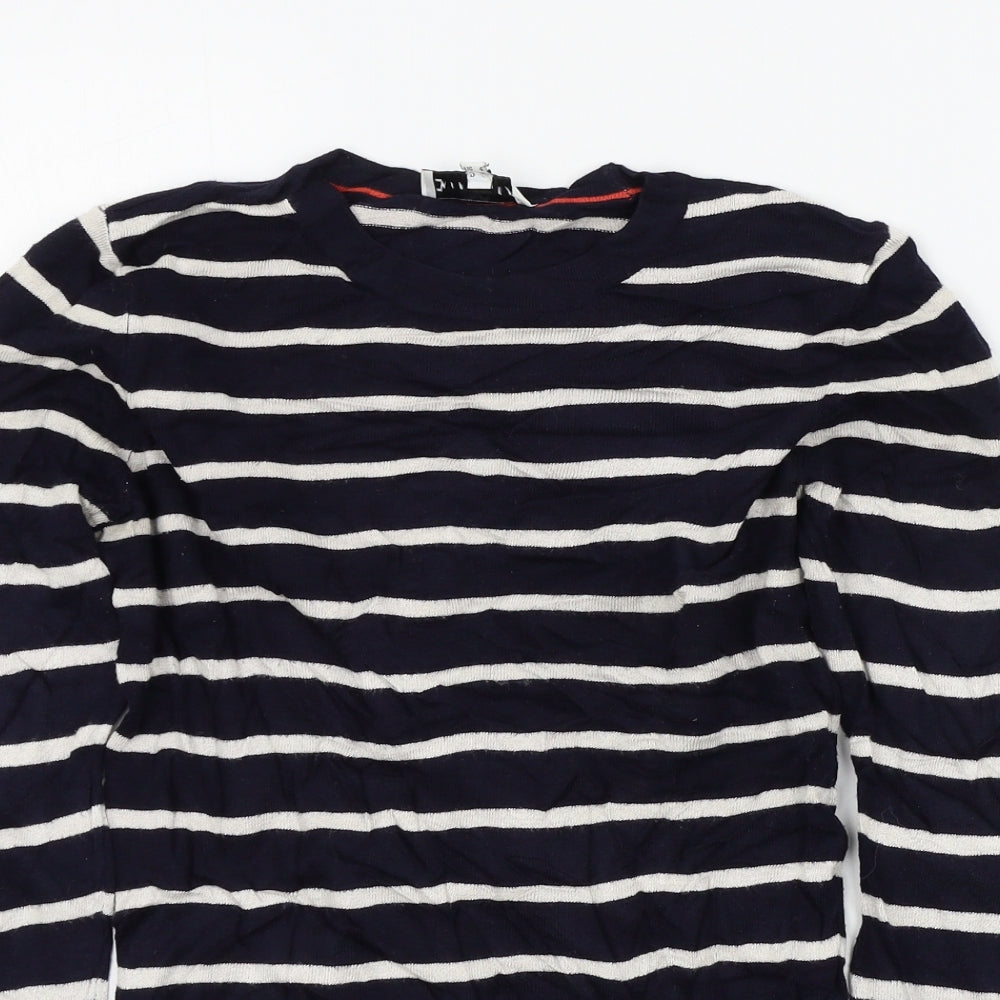 Warehouse Womens Black Striped  Pullover Jumper Size 8