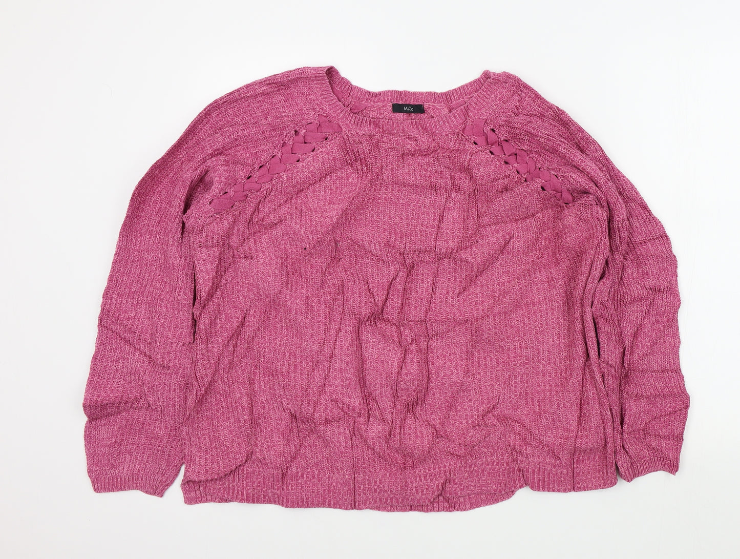 M&Co Womens Pink   Pullover Jumper Size 16