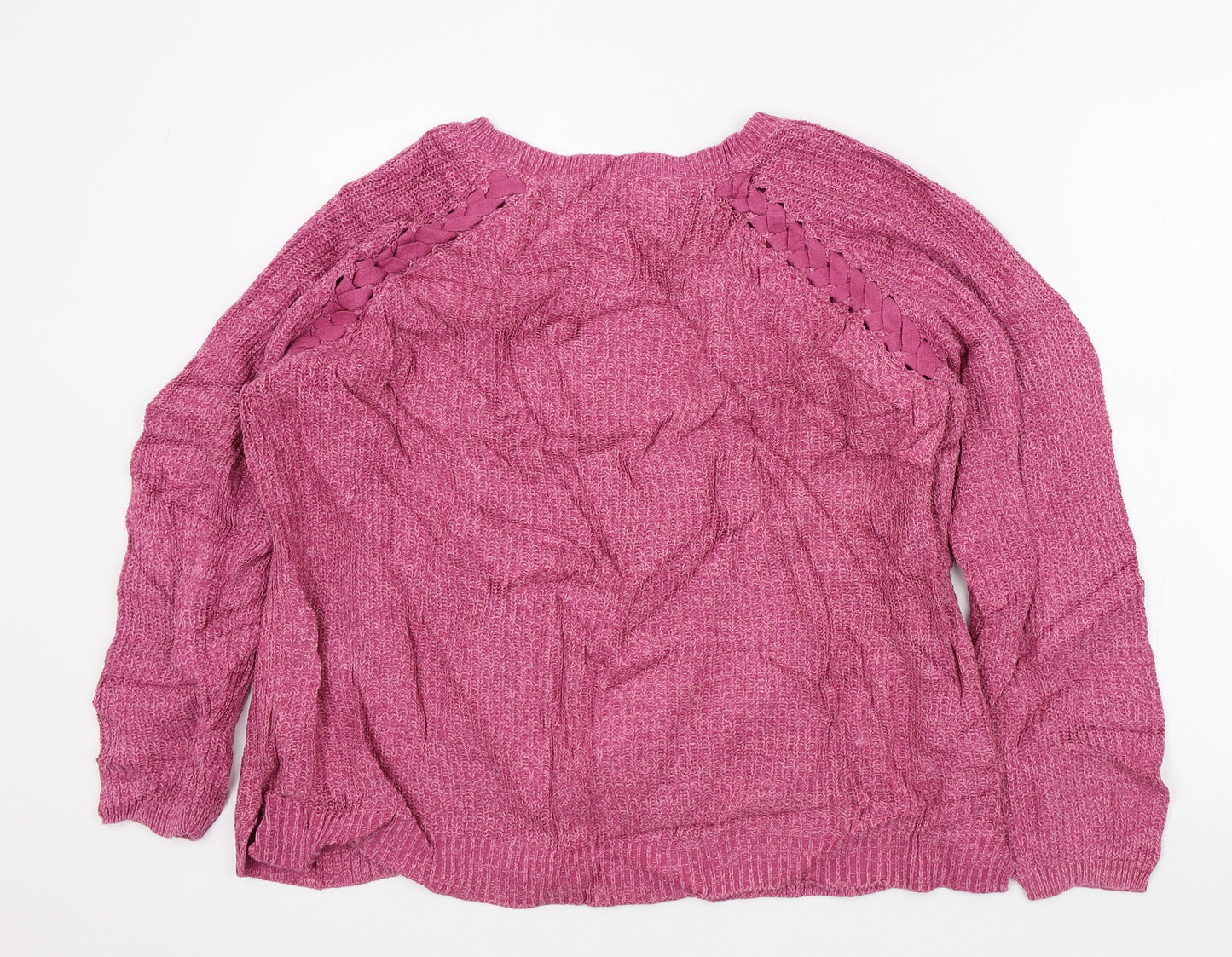 M&Co Womens Pink   Pullover Jumper Size 16