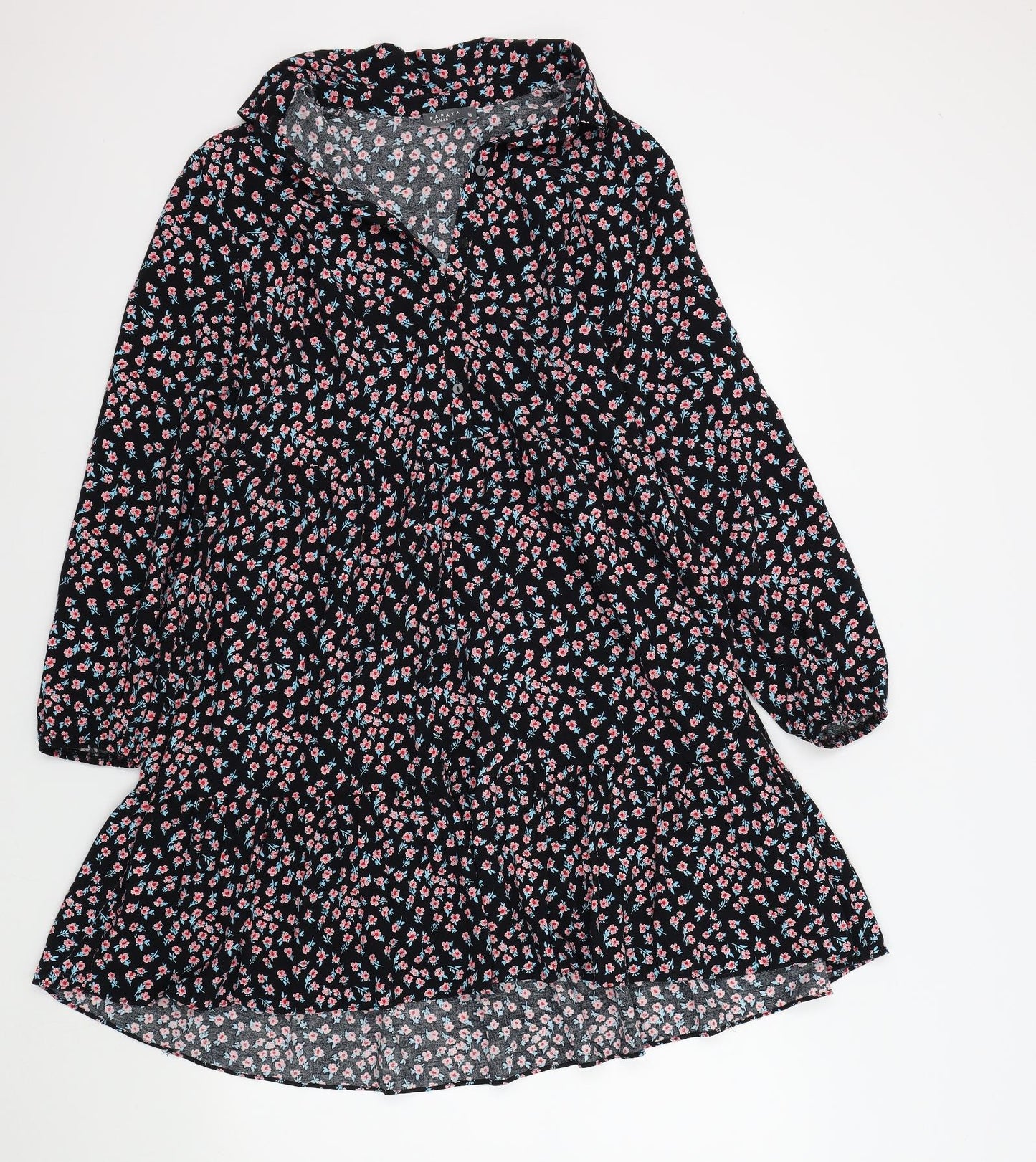Primark Womens Black Floral  Fit & Flare  Size 16