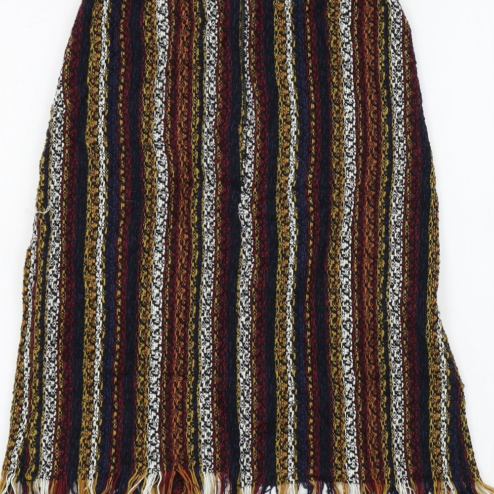 Zara Womens Multicoloured Striped  A-Line Skirt Size XS
