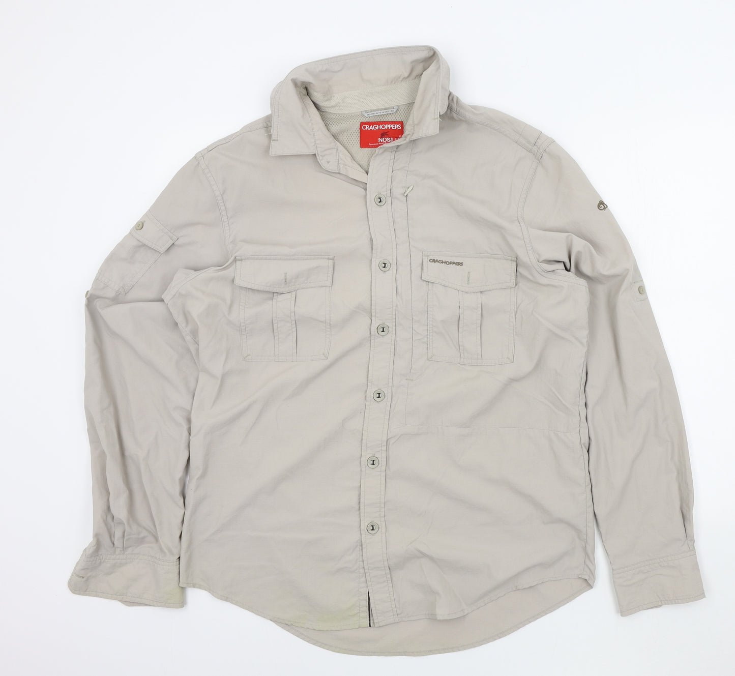 Craghoppers Mens Beige Colourblock   Button-Up Size L