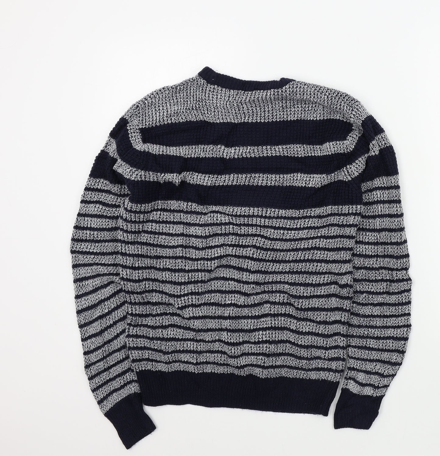 Primark Mens Blue Striped  Pullover Jumper Size S
