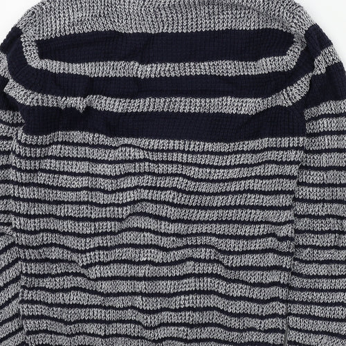 Primark Mens Blue Striped  Pullover Jumper Size S