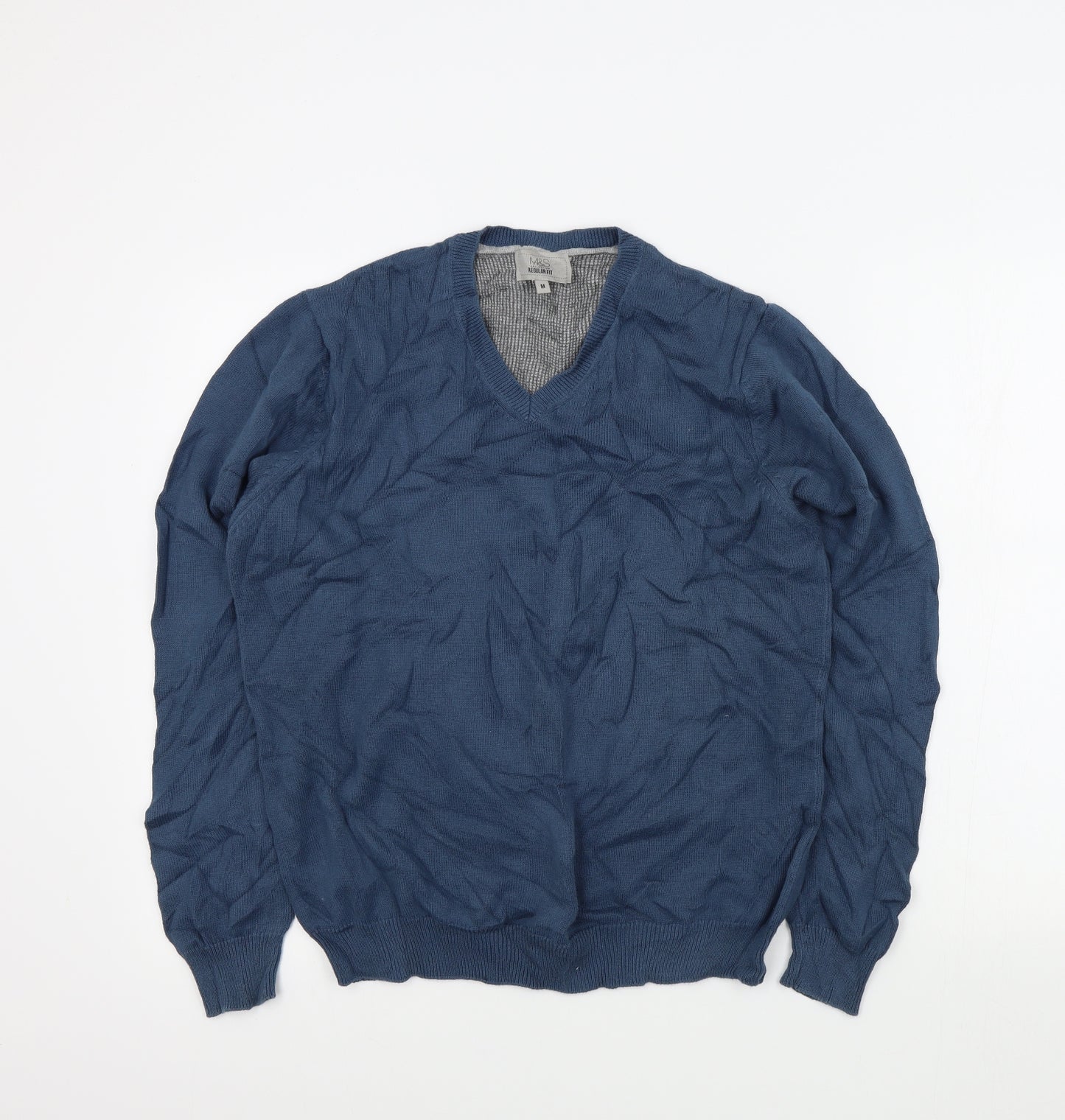 M&S Mens Blue   Pullover Jumper Size M