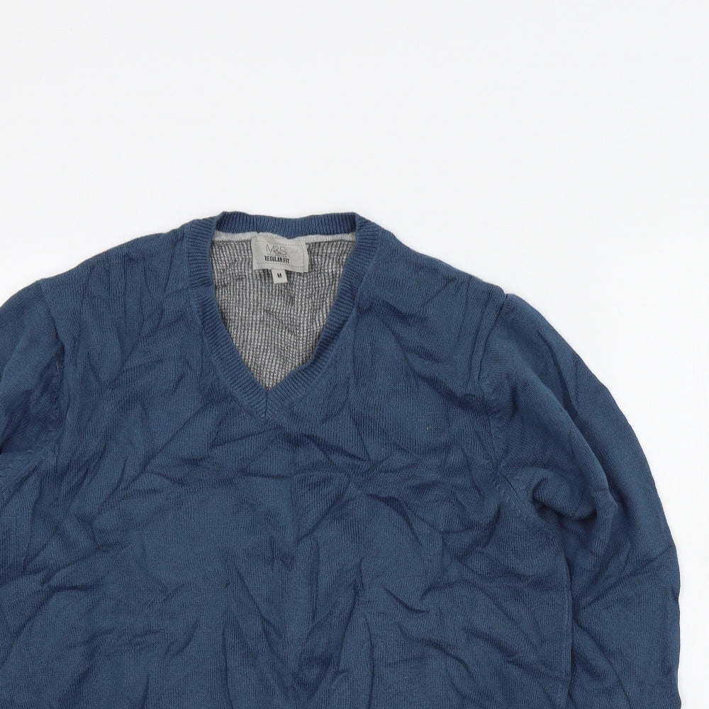 M&S Mens Blue   Pullover Jumper Size M