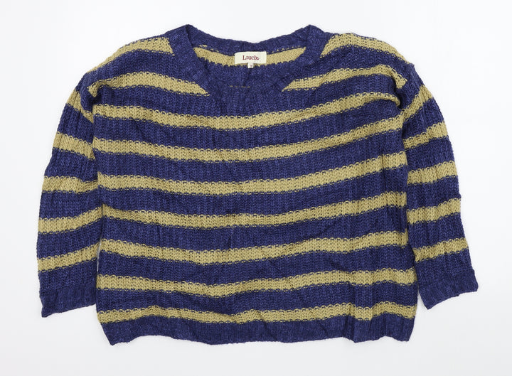 Louche Womens Blue Striped  Pullover Jumper Size 10