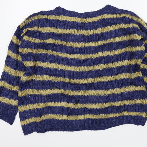 Louche Womens Blue Striped  Pullover Jumper Size 10