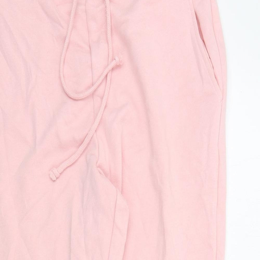 M&S Womens Pink   Jogger Trousers Size 12 L26 in