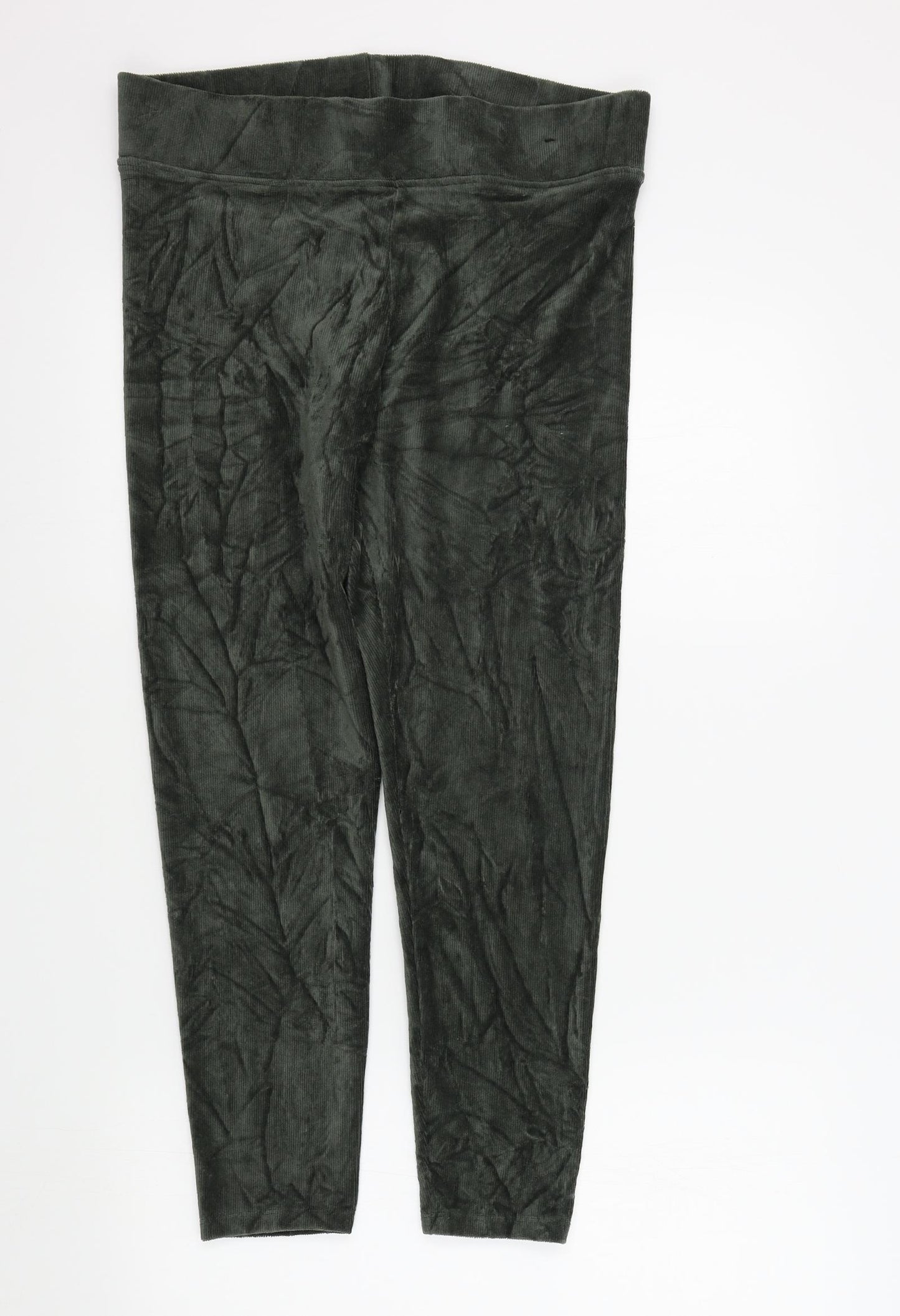 M&S Womens Green   Jegging Trousers Size 14 L25 in