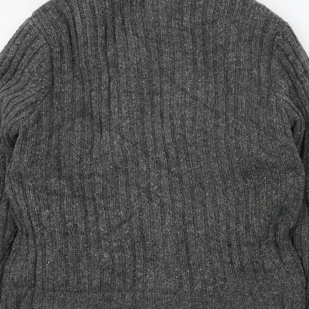 TU Mens Grey   Jacket Poncho Size L