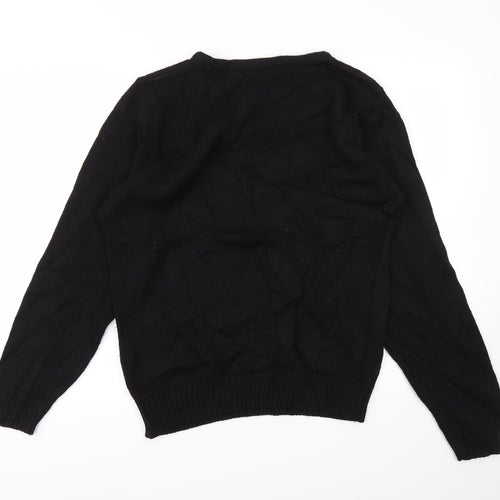 Boohoo Womens Black   Pullover Jumper Size L