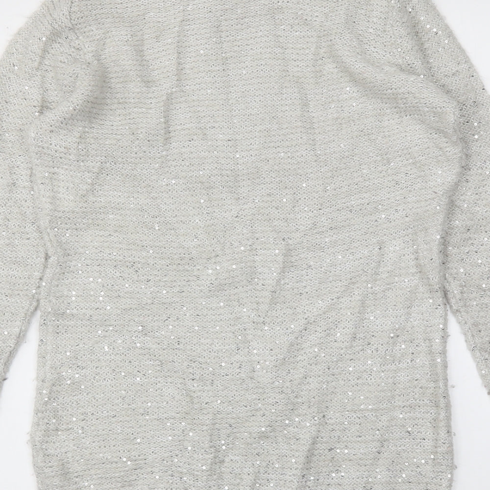 F&F Womens Silver   Jumper Dress  Size 14