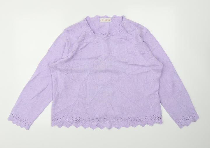 Daxon Womens Purple Pullover Jumper Size 18