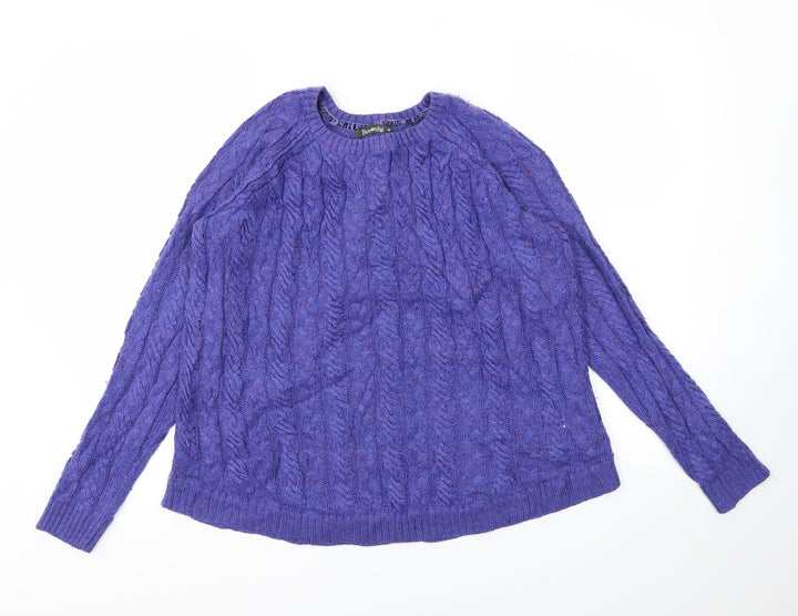 Bonmarché Womens Blue Pullover Jumper Size M