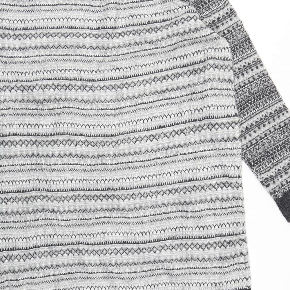 TU Womens Grey Argyle/Diamond  Jumper Dress  Size 24