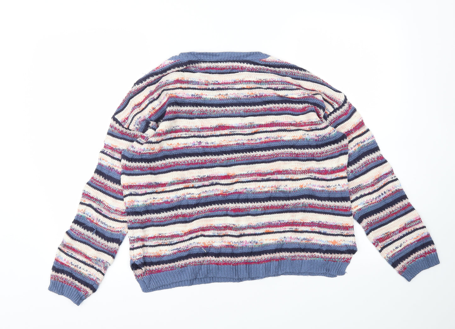 M&S Womens Multicoloured Striped  Pullover Jumper Size 12