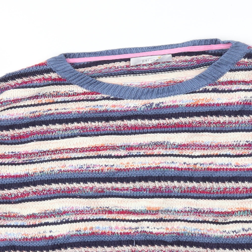 M&S Womens Multicoloured Striped  Pullover Jumper Size 12