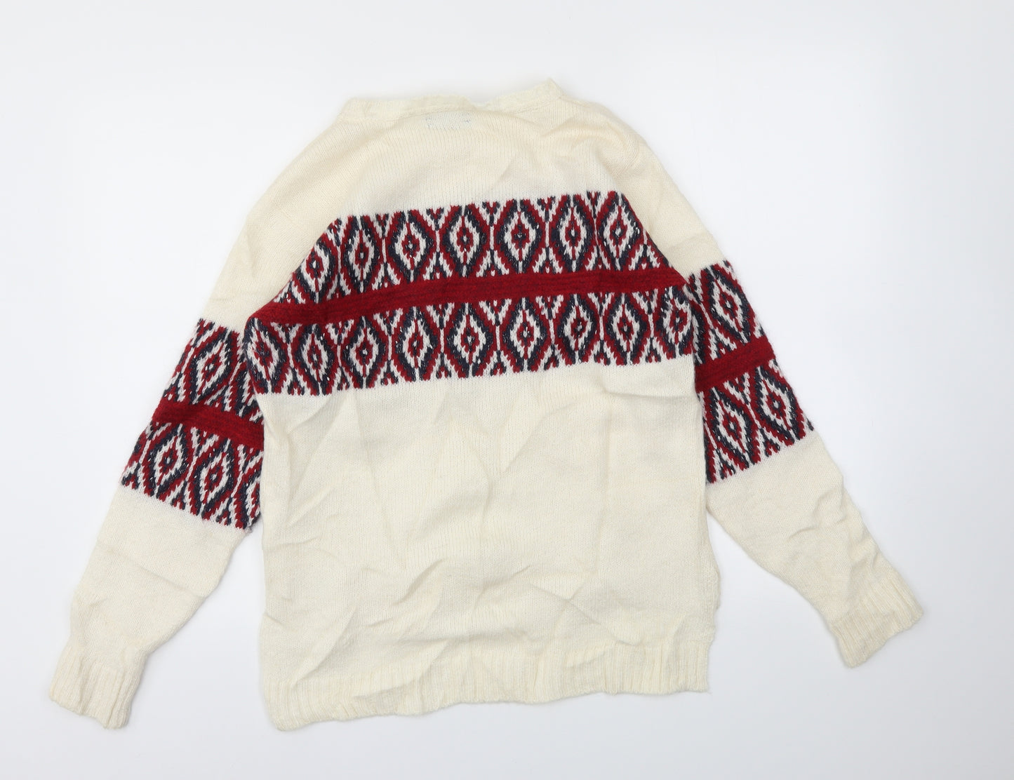 SALSA Womens Multicoloured Argyle/Diamond  Pullover Jumper Size L