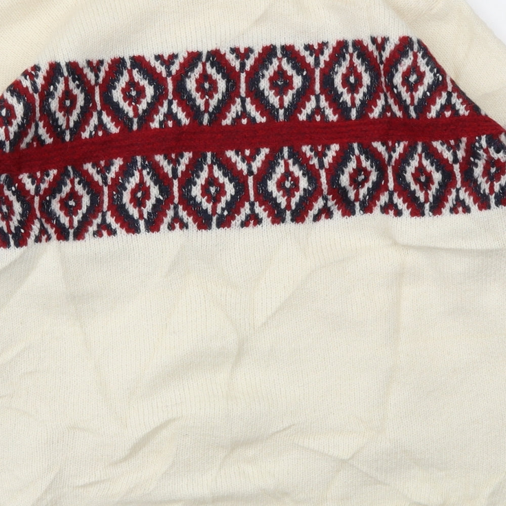 SALSA Womens Multicoloured Argyle/Diamond  Pullover Jumper Size L