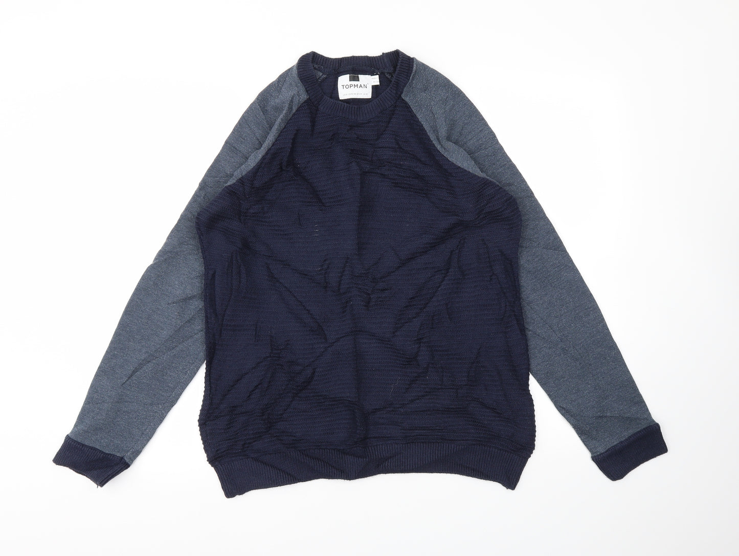Topman Mens Blue   Pullover Sweatshirt Size M