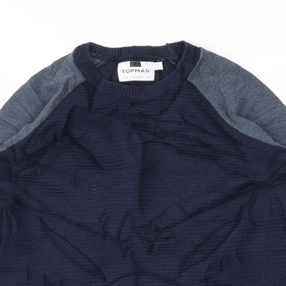 Topman Mens Blue   Pullover Sweatshirt Size M