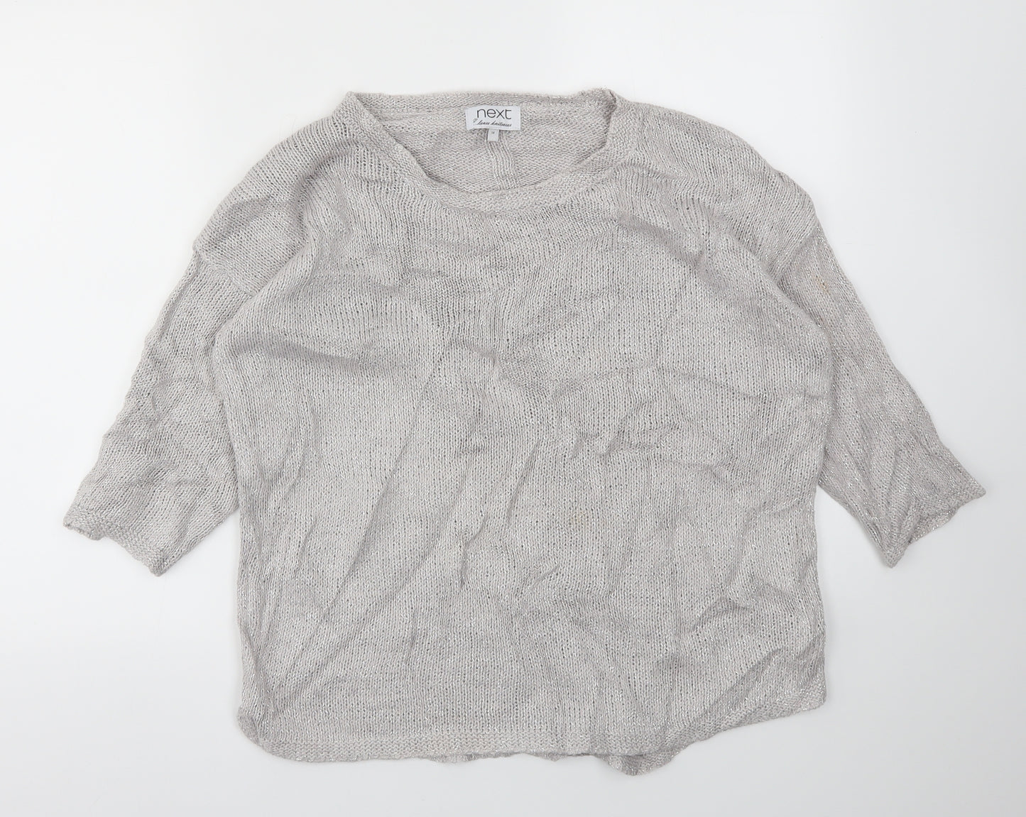 NEXT Womens Silver   Pullover Jumper Size 14