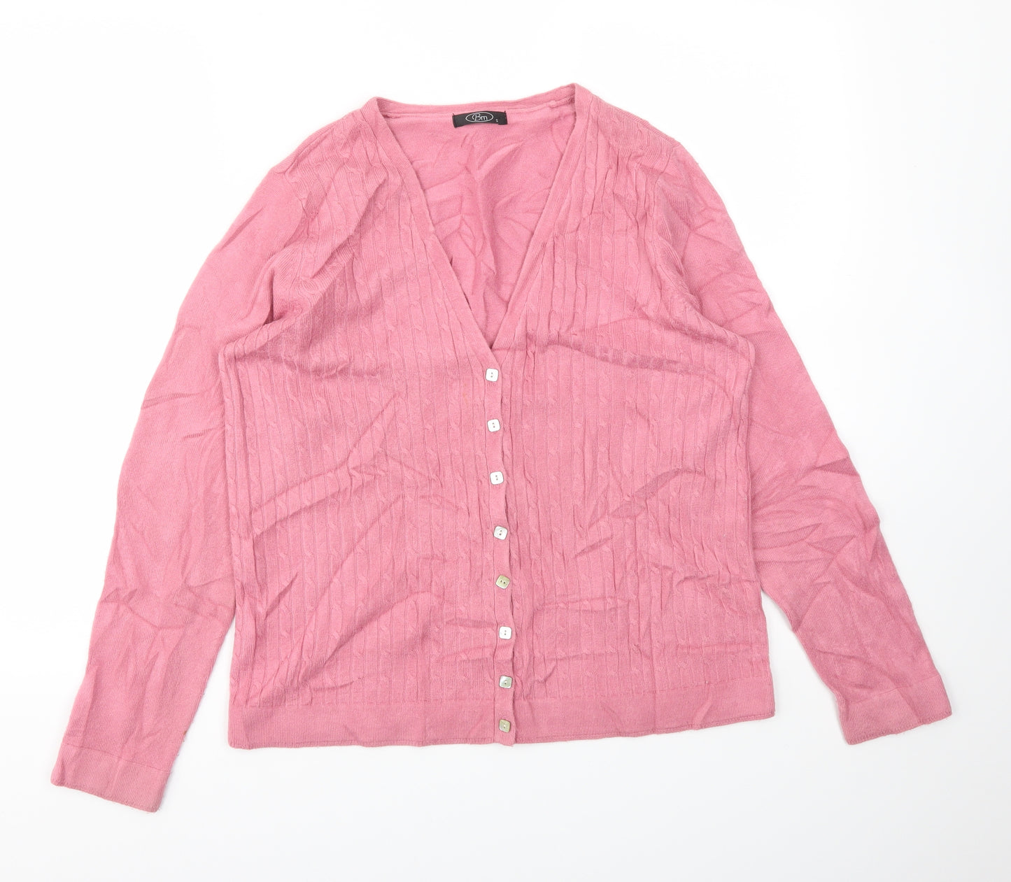 BM Womens Pink   Cardigan Jumper Size S