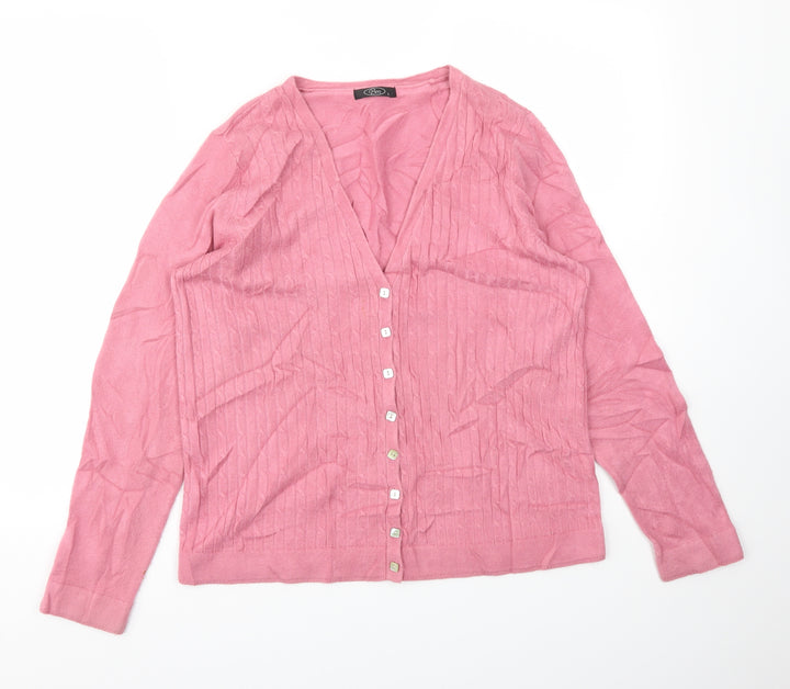 BM Womens Pink   Cardigan Jumper Size S