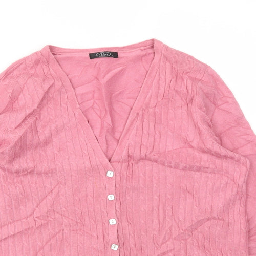 BM Womens Pink   Cardigan Jumper Size S