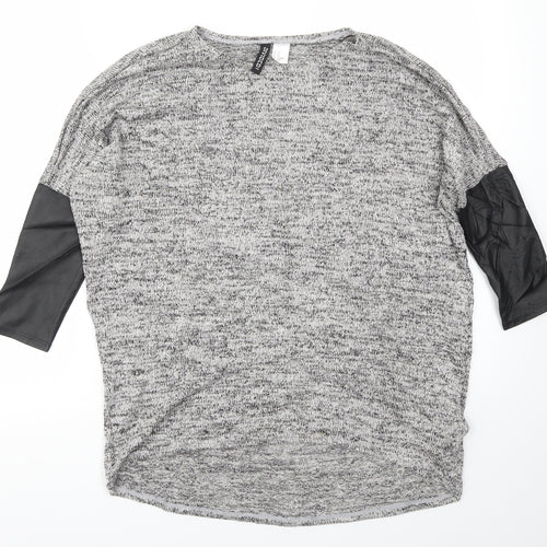 H&M Womens Grey   Pullover Jumper Size XS