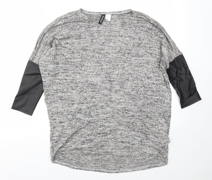 H&M Womens Grey   Pullover Jumper Size XS