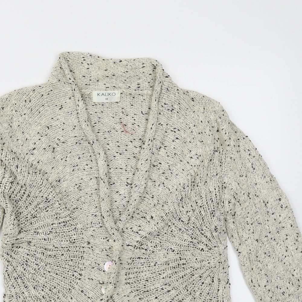 Kaliko Womens Beige   Cardigan Jumper Size 10