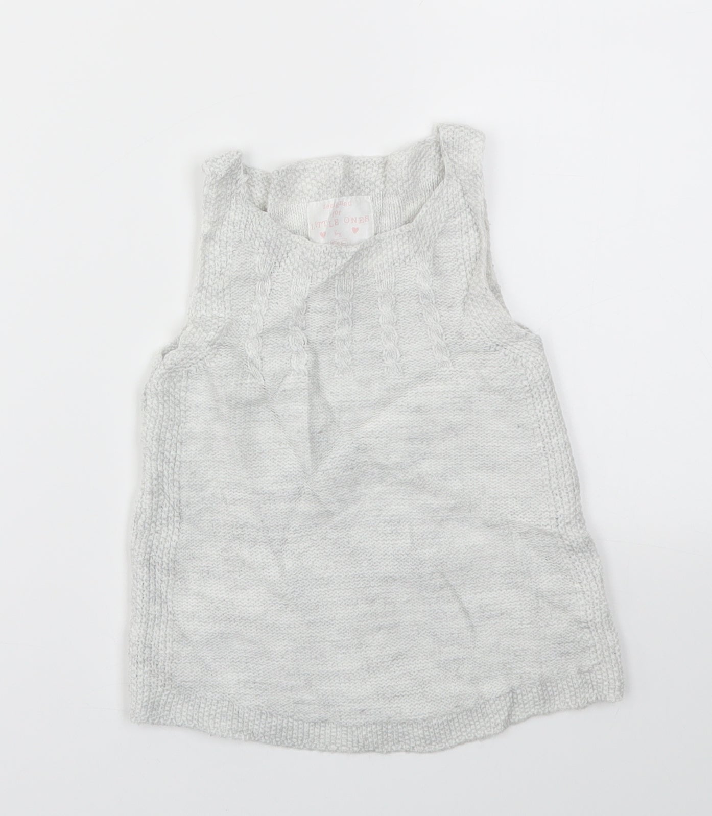 F&F Girls Grey   Jumper Dress  Size 9-12 Months