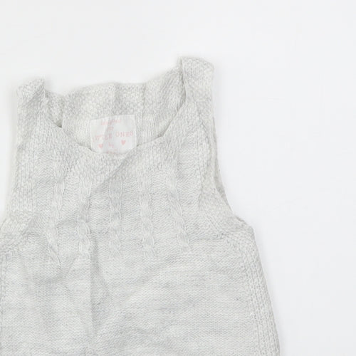 F&F Girls Grey   Jumper Dress  Size 9-12 Months