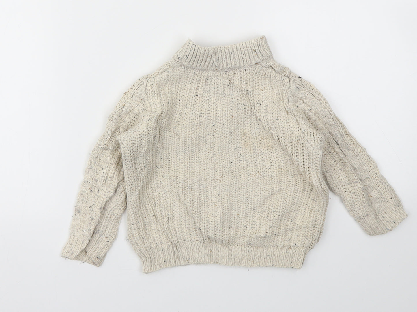 Rebel Boys Beige   Pullover Jumper Size 12-18 Months
