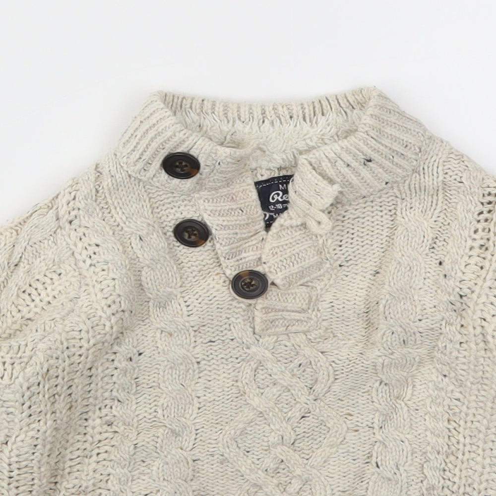Rebel Boys Beige   Pullover Jumper Size 12-18 Months