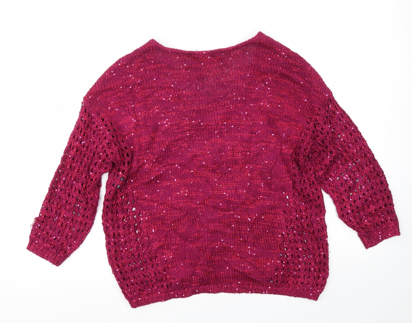 M&S Womens Purple   Basic T-Shirt Size 8