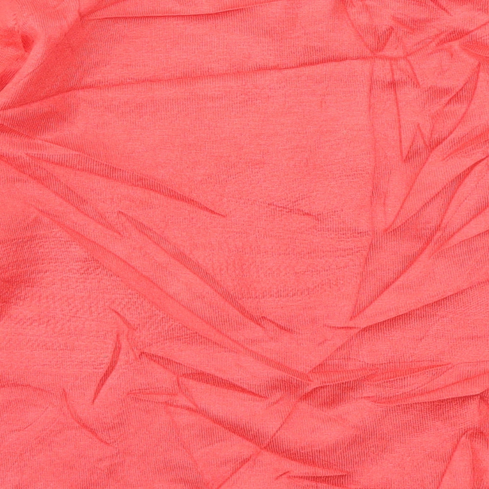 Chianti Womens Pink Striped  Basic T-Shirt Size S