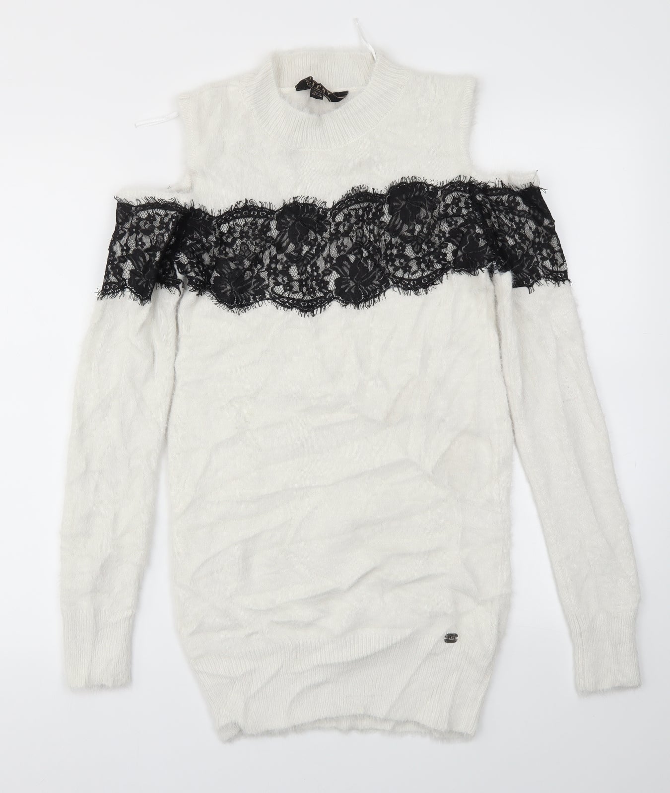Lipsy Womens White   Jumper Dress  Size 12