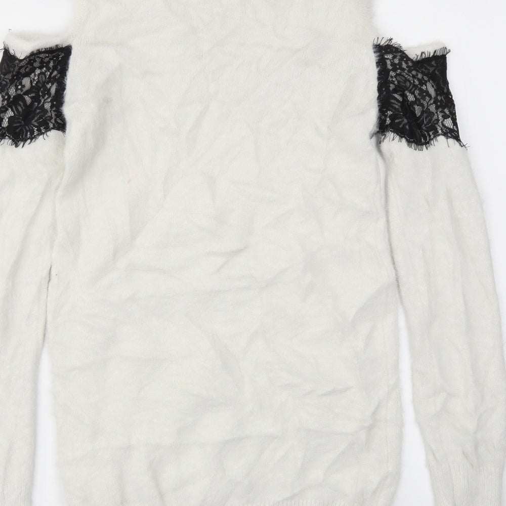 Lipsy Womens White   Jumper Dress  Size 12