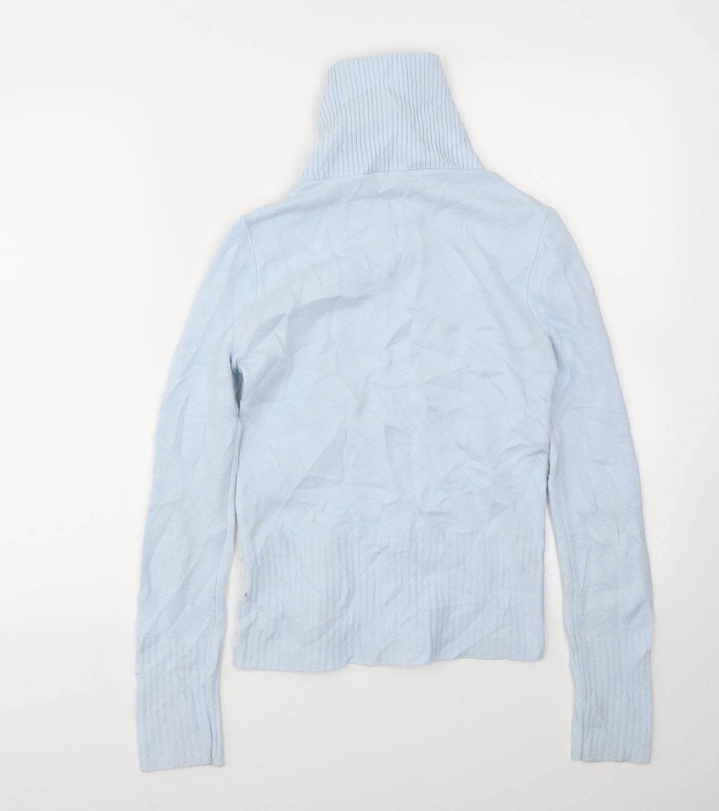 10GO Womens Blue Argyle/Diamond  Full Zip Jumper Size M